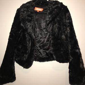 Faux fur coat jacket